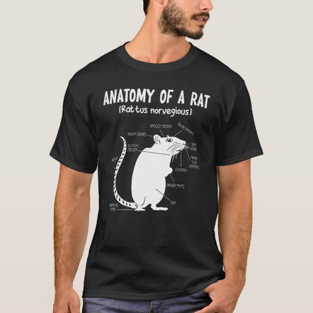 Lustigt Råtta T Shirt (Framsida)
