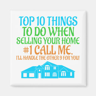 Lustigt Real Gods Agent Broker Realtor Cute House Magnet