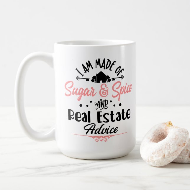 Lustigt Real Gods Agent Gift Home Broker Realtor Kaffemugg (Med munk)