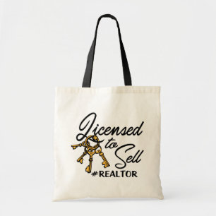 Lustigt Realtor Gift Real Gods Agent Broker hem Tygkasse