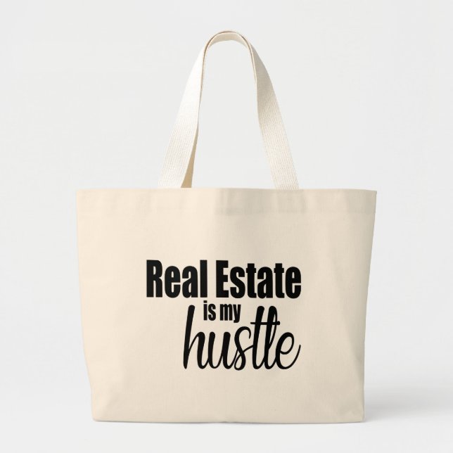 Lustigt Realtor Real Gods Agent Broker Hustle Jumbo Tygkasse (Framsidan)