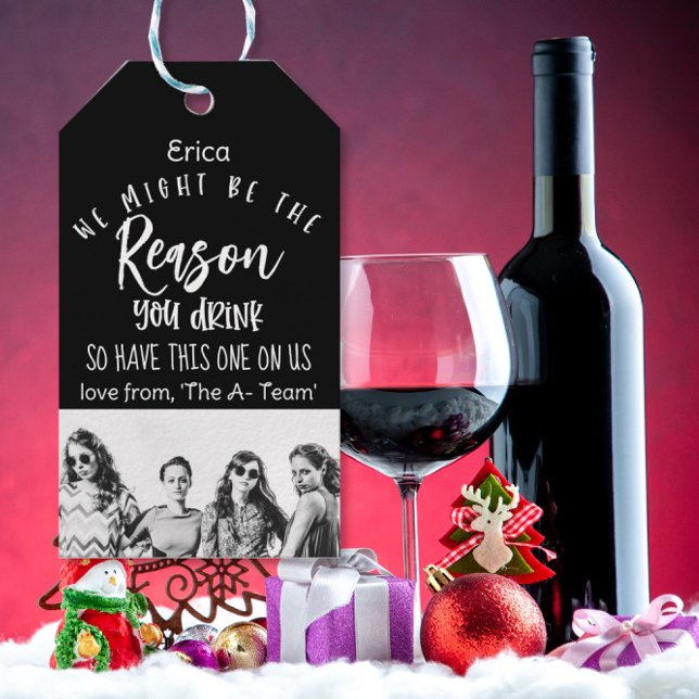 Lustigt "Reason You Drink"-gåva från Vin Presentetikett (Skapare uppladdad)