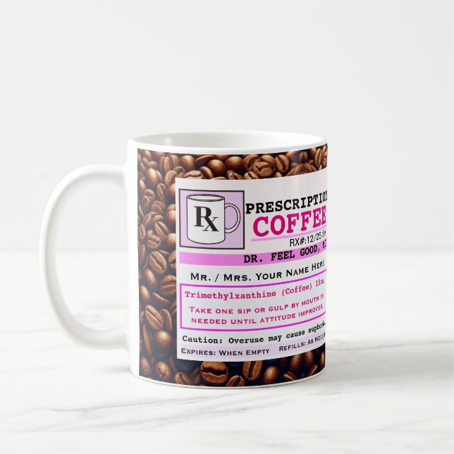 Lustigt recept RX-kaffe Mugg (Vänster)