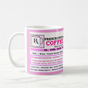 Lustigt recept RX-kaffe Mugg