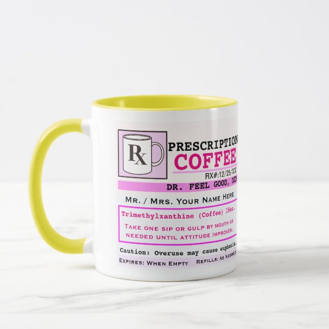 Lustigt recept RX-kaffe Mugg (Vänster)