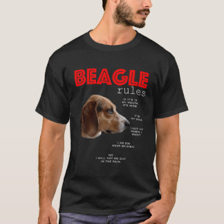 Lustigt Regler för ägaren av en beagle T Shirt