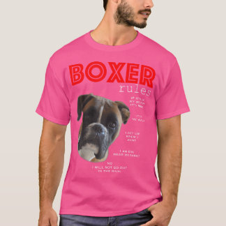 Lustigt Regler för ägaren av en boxare T Shirt