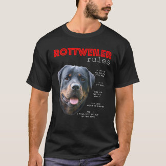 Lustigt Regler för ägaren av en Rottweiler T Shirt