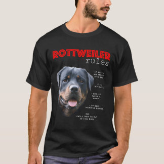 Lustigt Regler för ägaren av en Rottweiler T Shirt