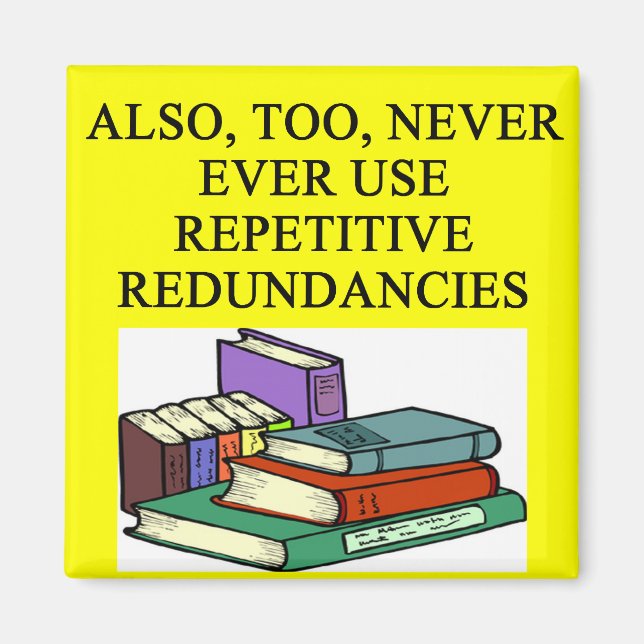 Lustigt regler för författare magnet (Framsidan)