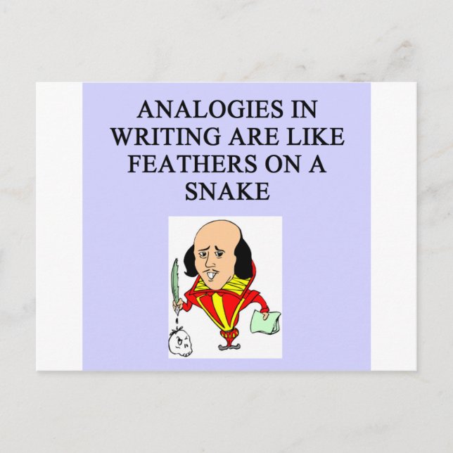 Lustigt regler för författare vykort (Framsida)