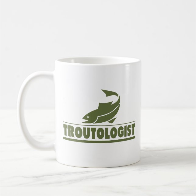 Lustigt regnbågsfiske kaffemugg (Vänster)