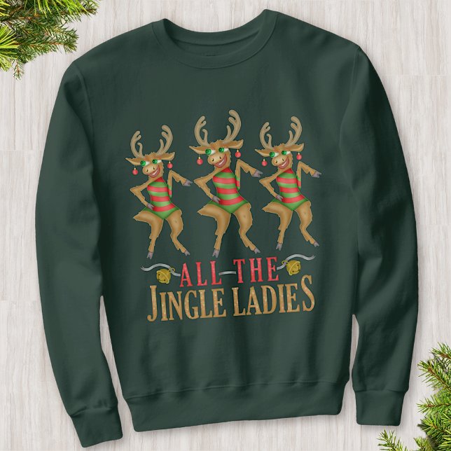 Lustigt Reindeer All Jingle Dam God jul T Shirt (Skapare uppladdad)
