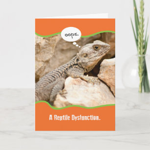 Lustigt Reptildysfunktion i födelsedagstid Kort