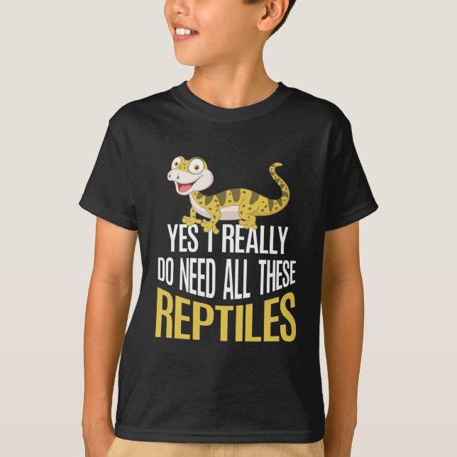 Lustigt Reptile älskare Kids Cute Animal fläkt T Shirt (Framsida)
