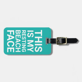 Lustigt Resterande Beach Ansikte | Teal Travel Bagagebricka