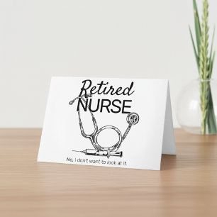 Lustigt Retiring Nurse vill inte titta på Pension Kort