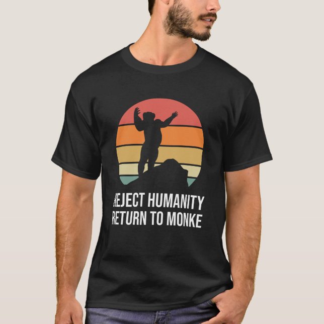 Lustigt Retro avvisa humankapital Återgång till ap T Shirt (Framsida)