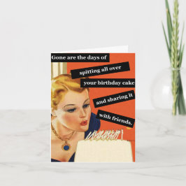 Lustigt Retro Birthday Card bloss ut ljus Kort
