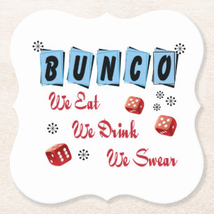 Lustigt Retro Bunco-drickande Underlägg Papper