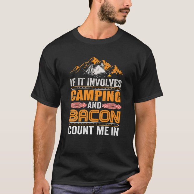 Lustigt Retro Camper om det omfattar camping och B T Shirt (Framsida)