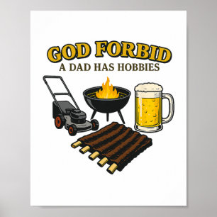 Lustigt Retro Gud förbjude ett Pappa har Hobbieser Poster