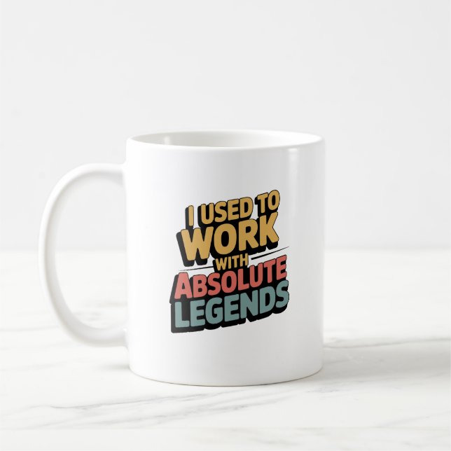 Lustigt Retro jag brukade arbeta med förklaring Kaffemugg (Vänster)