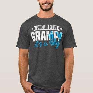 Lustigt Retro Proud New Grampa Det är en Boy Gende T Shirt