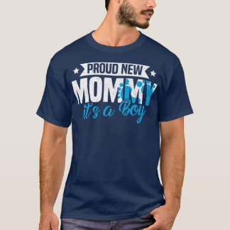 Lustigt Retro Proud New Mamma Det är en Gender Rev T Shirt