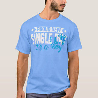 Lustigt Retro Proud New Single Pappa Det är en Boy T Shirt