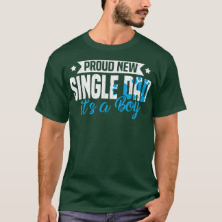 Lustigt Retro Proud New Single Pappa Det är en Boy T Shirt