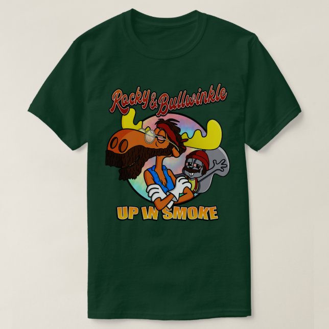 Lustigt Retro Up in Smoke Design T Shirt (Design framsida)
