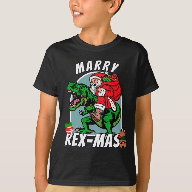 Lustigt REX-Max jul Kid T-shirt (Framsida)
