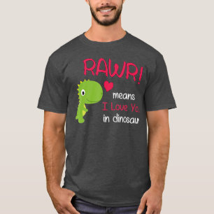 Lustigt rex Valentines day Rawr Elak I Kärlek T Shirt