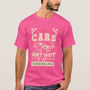 Lustigt riktiga bilar skifta inte sig själva på rä t shirt