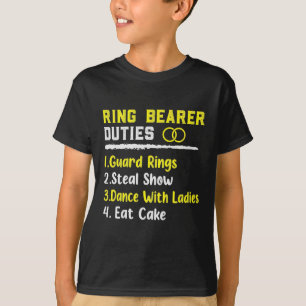 Lustigt ring-befraktaruppdrag ord art Bröllop T Shirt