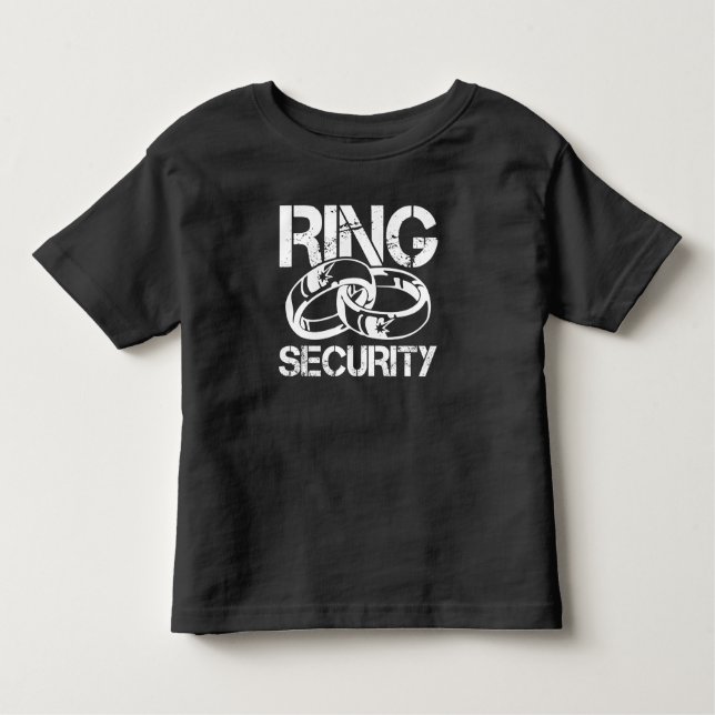 Lustigt Ring Giftermål Ring Bearer T Shirt (Framsida)