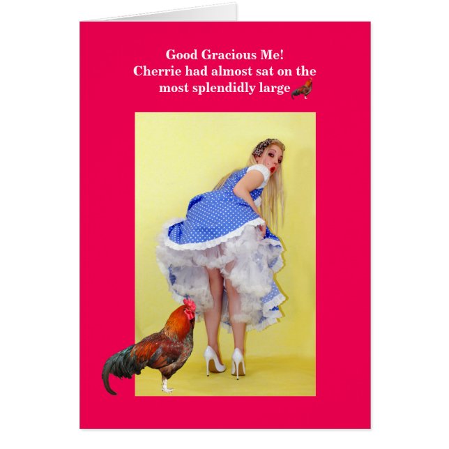 Lustigt Risqué Joke Pinup Girl Valentine Day Card Hälsningskort (Framsidan)