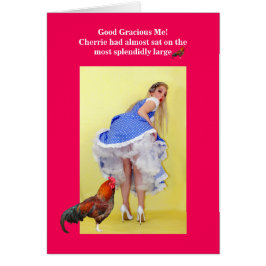 Lustigt Risqué Joke Pinup Girl Valentine Day Card Hälsningskort