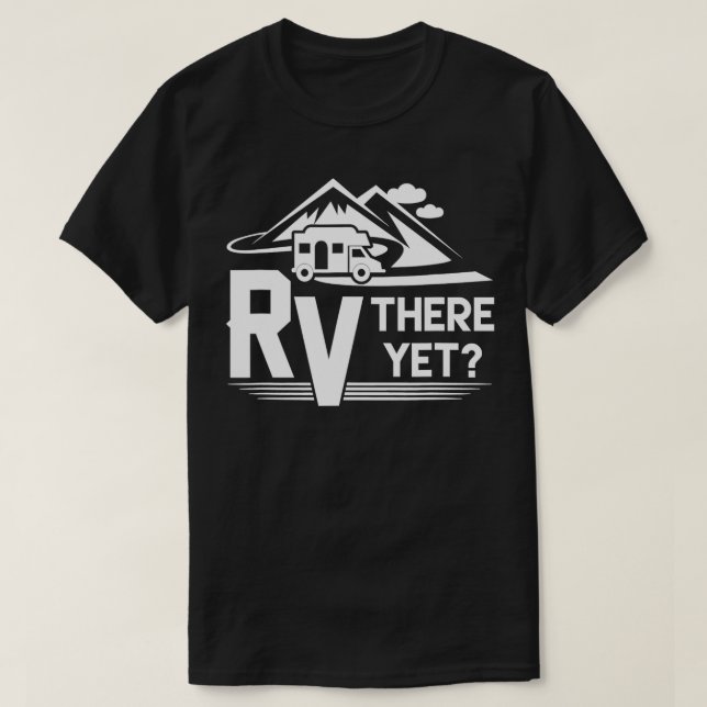 Lustigt Roadtrip Travel RV där än Camping T Shirt (Design framsida)