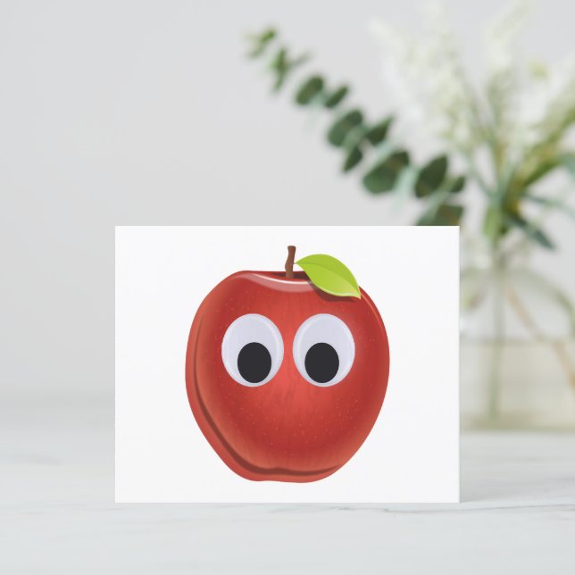 Lustigt rödäpple med Googly Ögon (Stående Fram)
