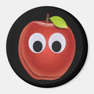 Lustigt rödäpple med Googly Ögon Magnet