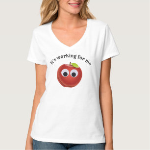 Lustigt rödäpple med Googly Ögon T Shirt