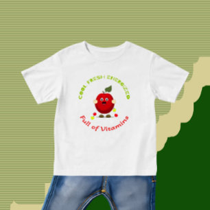 Lustigt rödäpple t shirt