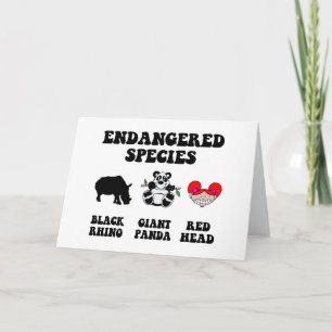 Lustigt rödhårig kort