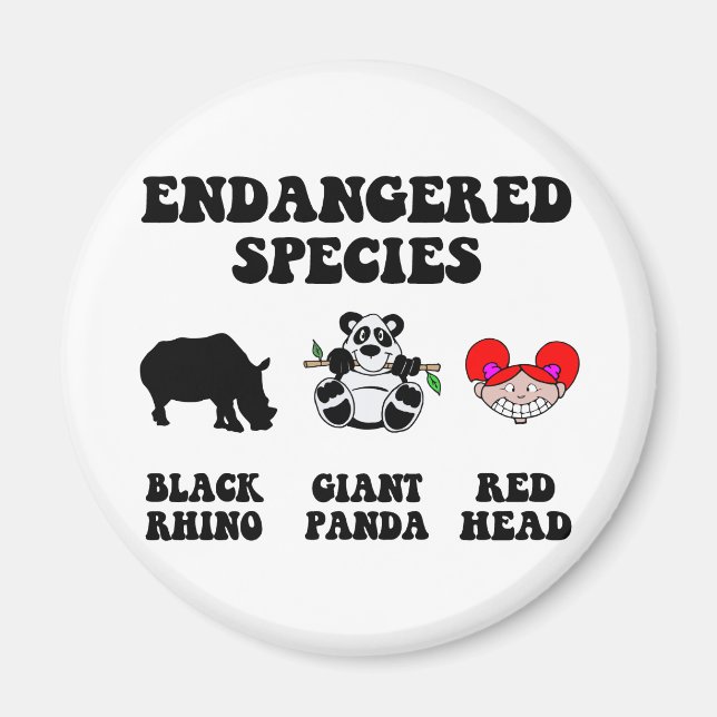 Lustigt rödhårig magnet (Framsidan)