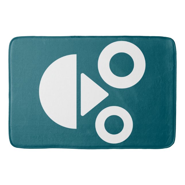 Lustigt, roligt ansikte badrumsmatta (Framsidan)