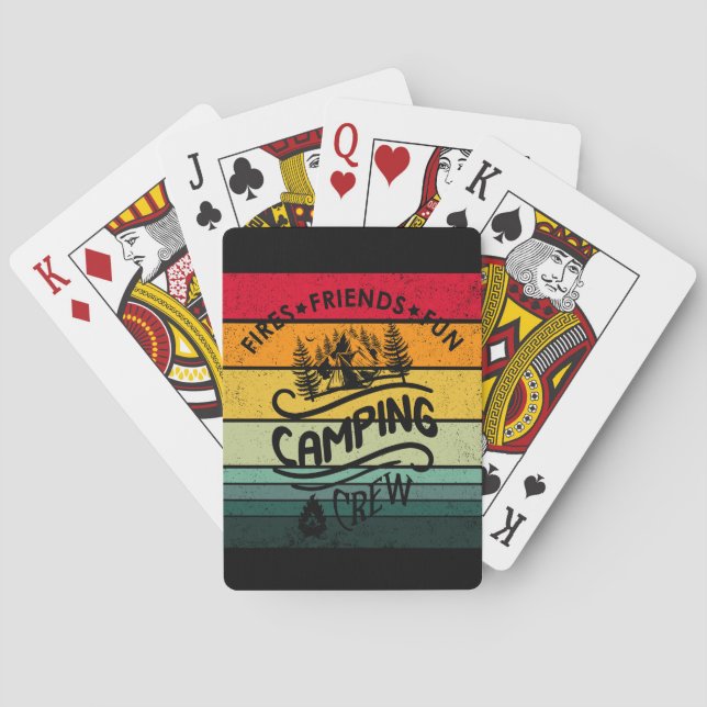 Lustigt roligt kamper-vänner för campingbesättning casinokort (Baksidan)