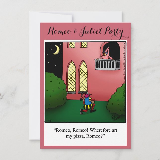 Lustigt Romeo och Juliet Party-inbjudningar Inbjudningar (Framsida)