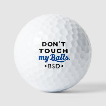 Lustigt Rör inte min Bollar Monogrammed Golf Gift